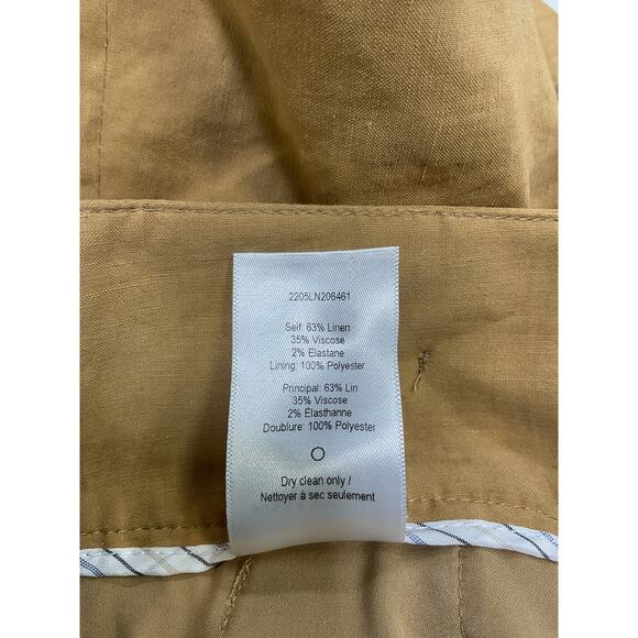Veronica Beard 'Betty' Gold Linen Short Size 2 - Picture 5 of 5